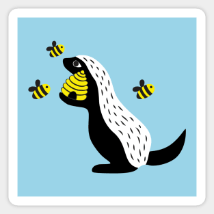 Honey Badger Loves Honey Sticker